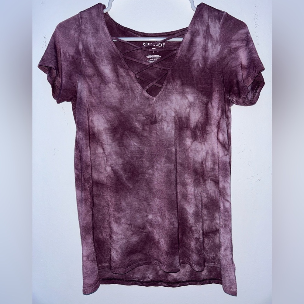 Women’s size small American Eagle short sleeve lace up tee